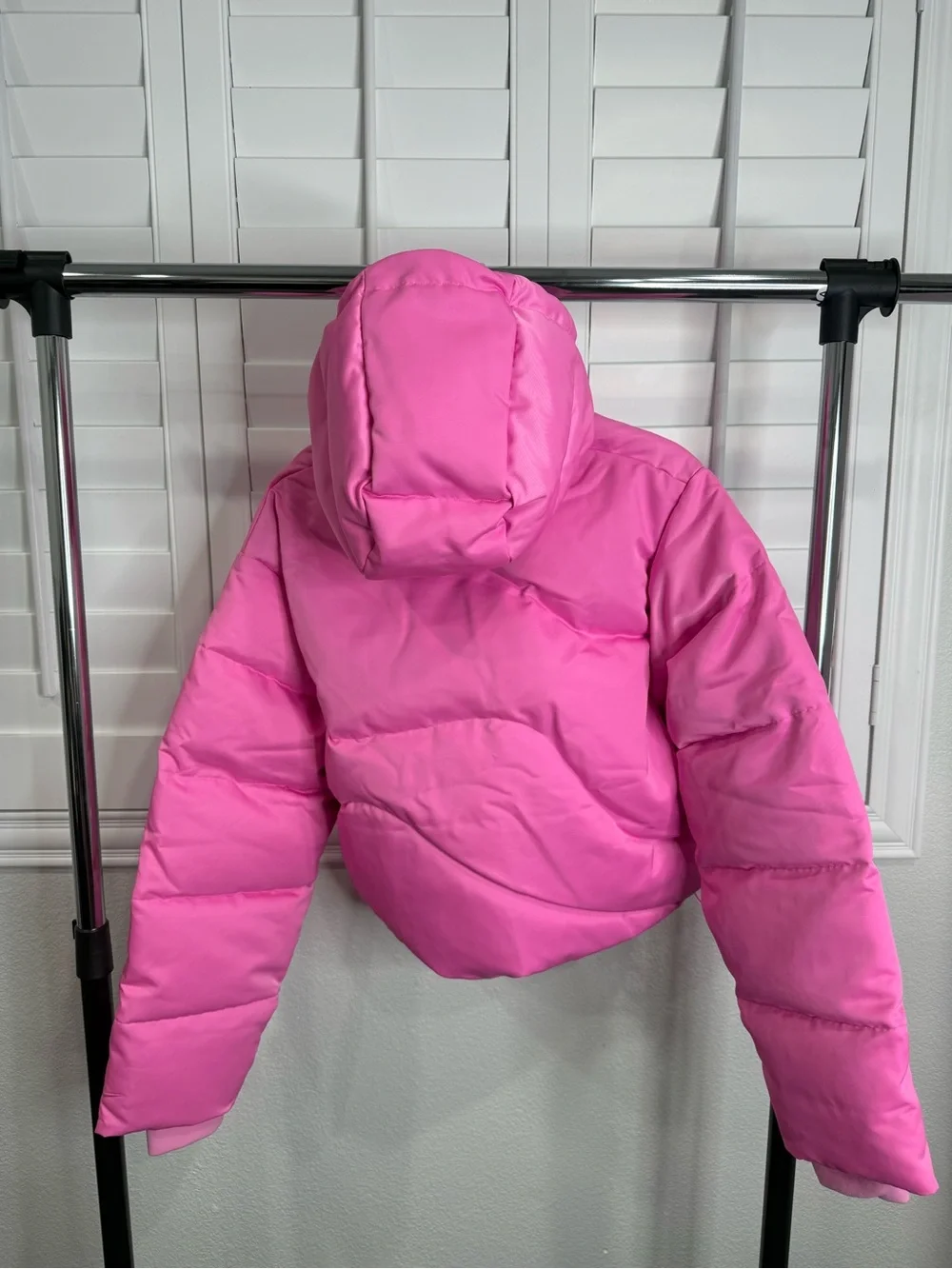Womens Pink Nike Puffer Jacket with Hood